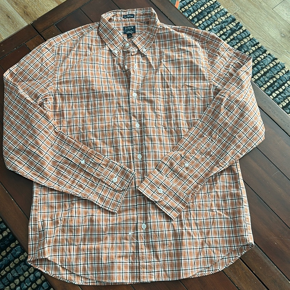 J Crew Flex Washed Slim Untucked Men shirt